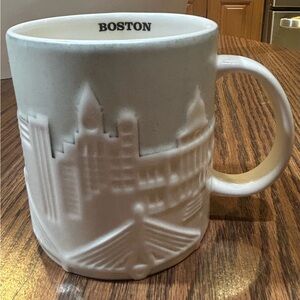 Starbucks Boston White Embossed Cityscape Mug 2012- Collector series